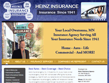 Tablet Screenshot of heinzinsurance.net
